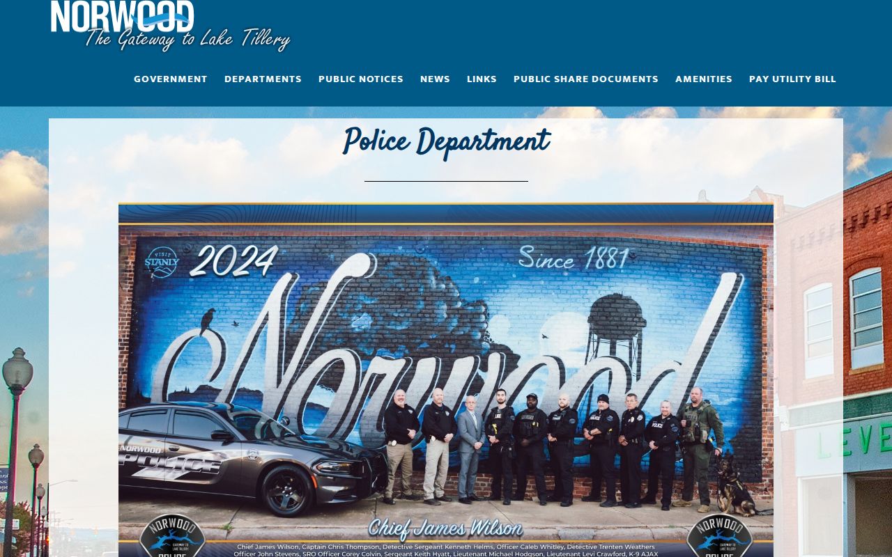 Norwood criminal history police department and records contact